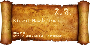 Kiszel Napóleon névjegykártya